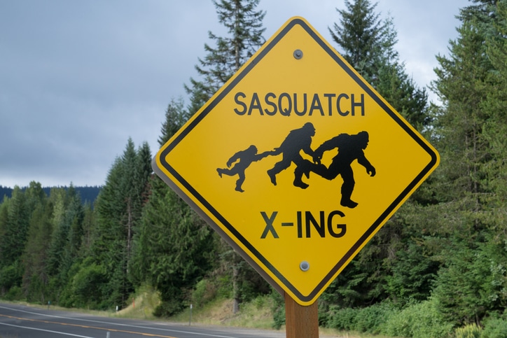 Signage of Bigfoot in Seattle