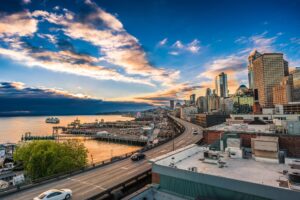 Cityscape of Downtown Seattle, Washington